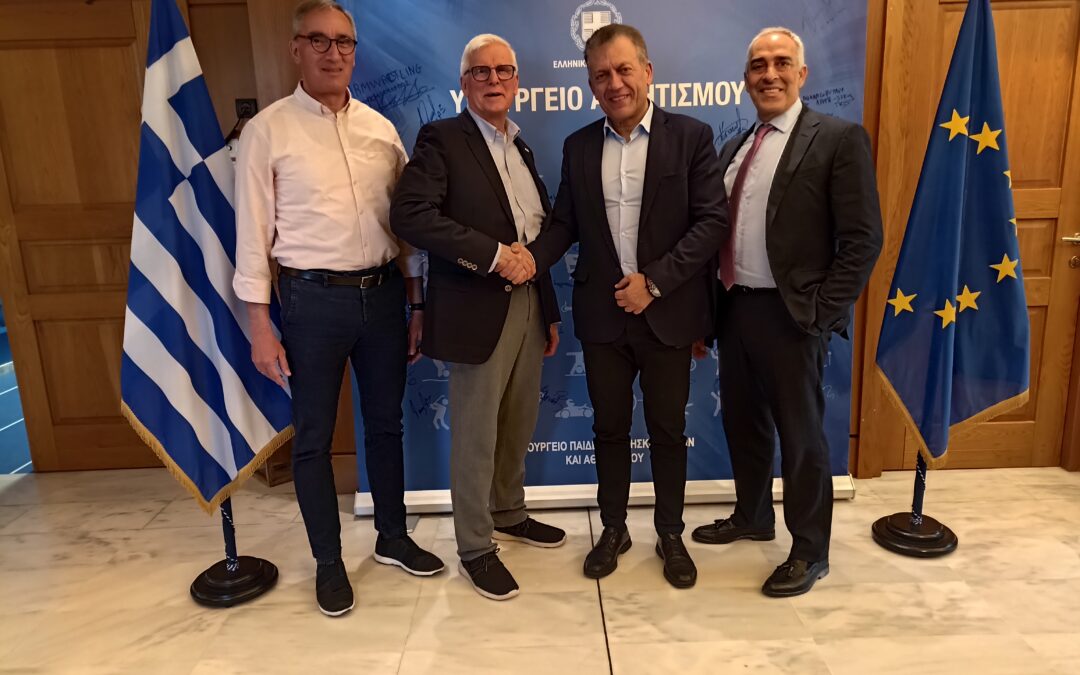ICCE President John Bales meets with Minister and Secretary of State for Sport in Greece