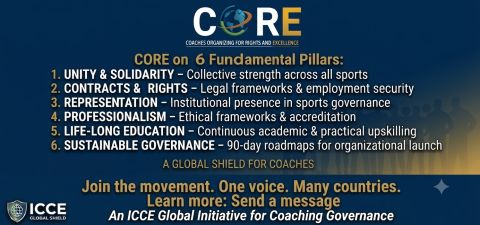 CORE’s six fundamental pillars: unity and solidarity; contracts and rights; representation; professionalism; lifelong education; and sustainable governance.